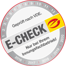 Siegel "Geprüft nach VDE" E-Check